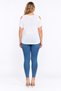 Women's Plus Size, Bone Color, Thin Viscose Fabric, Off Shoulder Blouse 65N39626 - 8