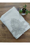Ecem Velvet Towel Set Cream&Cappicuno-Hand&Face Towel Set 50&90 - 5