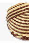 Stripe Detailed Straw Visor Hat - 4