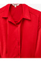 Regular Fit Notched Collar Long Sleeve Satin Shirt - 3