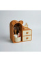 Makeup and Desktop Organizer with Teddy Bear Figure – Makeup Brush, Pen, and Small Item Organizer - 7