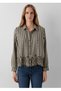 Embroidered Detail Checkered Loose Fit Women's Shirt. - 2