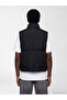 Xside Black Regular Fit Stand Collar Men's Puffer Vest - 4