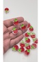 Strawberry Beads 20Pcs Plastic Jewelry Beads - 2