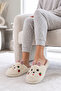 Women's Plush House Slippers Teddy Bear Strawberry Embroidered Closed Toe Open Back Soft Stylish Comfortable Winter Slippers - 3
