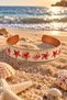 Red Coral and Sea Flower Patterned 100% Copper Thin Bracelet - 4