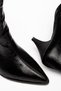 Slouchy Patent Leather Special Design Heeled Black Women's Boots - 4