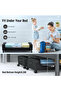 Under Bed Storage Dustproof with Wheels, Storage Container Box with Clear Lid, Large Capacity Under Bed For Clothes Shoe Toys, 32"x17"x6.3" - 3