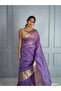 Purple Kora Organza Jacquard Saree - FFT9641-Purple-Size-0 - 3