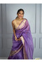 Purple Kora Organza Jacquard Saree - FFT9641-Purple-Size-0 - 2