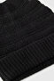 Women's Black Wool Blend Striped Knitted Beret - 3