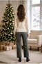 Smoked Color Palazzo Jeans, High-Quality Lycra Fabric, Durable Stitching, Flexible High-Waisted Women's Denim Pants - 4