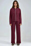 Modal Textured Zippered Sweatshirt & Ribbed Pants Set - 6