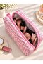 Pink Gingham Makeup Bag - 2
