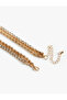 Stone Detailed Steel Multi-Chain Necklace - 3