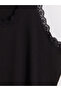 Lcw Curve Black Plus Size Women's Athlete with Lace Detail - 4