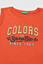 Boy's Red Embossed Print Detailed Round Neck Undershirt - 3