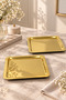 6-Piece Stainless Metal Coffee Presentation Serving Tray 22cm - 3