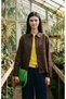 Women's Brown 100% Linen Off-Shoulder Boxy Fit Shirt - 7