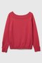 Women's Fuchsia Viscose Blended Ribbed Detailed Boat Neck Sweater - 4