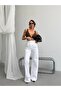 Trend Special Design Washed Effect Wide Leg Cross-Closure Baggy Denim Jeans - 3
