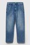 Men's Light Blue 100% Cotton Denim Trousers with Buttoned Waist and Pocket Detail on the Back - 2