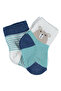 Hello Teddy Bear Girl 2-Piece Socks Bib-68404 - 5