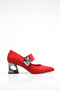 Red Suede Women's Heels - 2