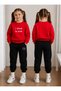 Girl's Tracksuit Set Crew Neck Sweatshirt Top and Bottom Set 3 Threaded Yarns Winter Style