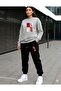 Women's Unisex Oversize Sweatshirt Tracksuit Set Winter Sweatshirt Seasonal 2 Thread Jogging Pants