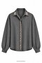 İppo Beaded Embellished Shirt Gray