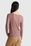 Women's Dusty Rose Viscose and Cashmere Blend Slim Fit Long Sleeve T-Shirt - 3