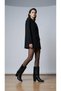 Black Color Stone-Embellished Half Boots