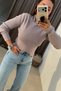 High Collar Buttoned Knitwear Stone - 5
