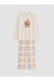 Crew Neck Printed Women's Pajama Set (W6)