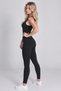 Women's Deep Back Low-Cut Body-Fitting Strappy Gathering Sports Leggings Body Jumpsuit - 4