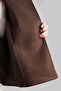 Buttoned Long Sleeve Double Breasted Brown Women's Coat H1536Ax/Bn601 - 5
