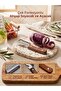 Stainless Steel Julienne Vegetable and Fruit Peeler and Grater with Wooden Handle - 4