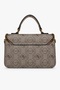 Small Size Stylish Design Women's Hand and Shoulder Bag with Monogram and Chain Knit Detail Logo Camel - 4