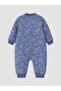 Blue Ribbed Collar Baby Boy Sleeping Bag - 3