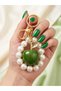 Pearl Apple Keychain Bag Charm – Glittery Fruit Keychain Women's Bag Accessory, Detachable Pearl Detail - 3