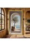 Mediterranean Archway with Olive Tree Canvas, Seaside View Wall Art, Coastal Home Decor, Natural Serenity Canvas, Tranquil Landscape Wall 40x60 Gallery Wrapped - 7