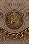Small Size Stylish Design Women's Hand and Shoulder Bag with Monogram and Chain Knit Detail Logo Camel - 6
