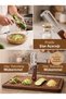 5 in 1 Stainless Steel Julienne Vegetable and Fruit Peeler and Grater with Wooden Handle - 4