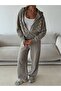 Women's 3-Thread Embroidery Detailed Premium 2-Piece Tracksuit Set - 2