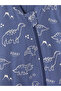 Blue Ribbed Collar Baby Boy Sleeping Bag - 2