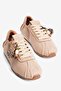 Women's Suede Sneaker with Elastic Back and Accessories, Sports Shoes Moya Beige