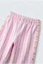 Girl's Pink Striped Heart Detailed Tracksuit - 2