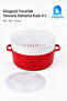 Round Storage Container with Strainer 4 L Red Ak 778