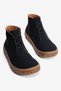 Women's Suede Boots with Zipper and Crepe Sole, Dune Black